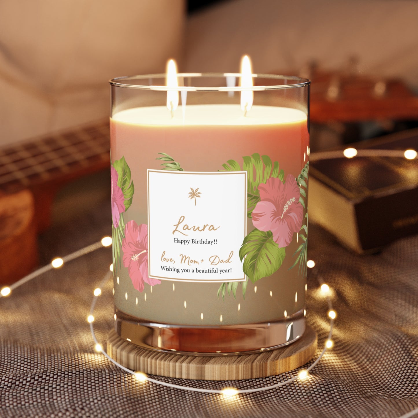 NEW!! Personalized Tropical Candle