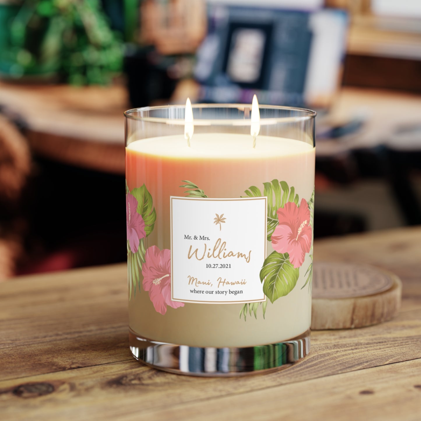 NEW!! Personalized Tropical Candle