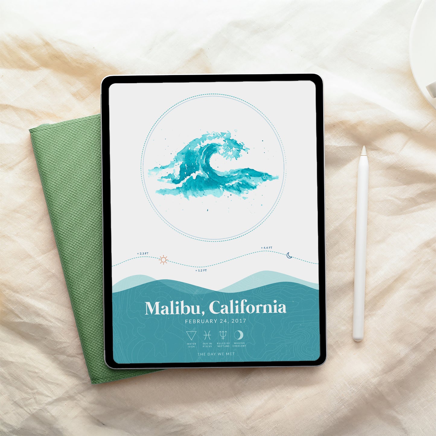 Waves Tide Map (Digital Download)