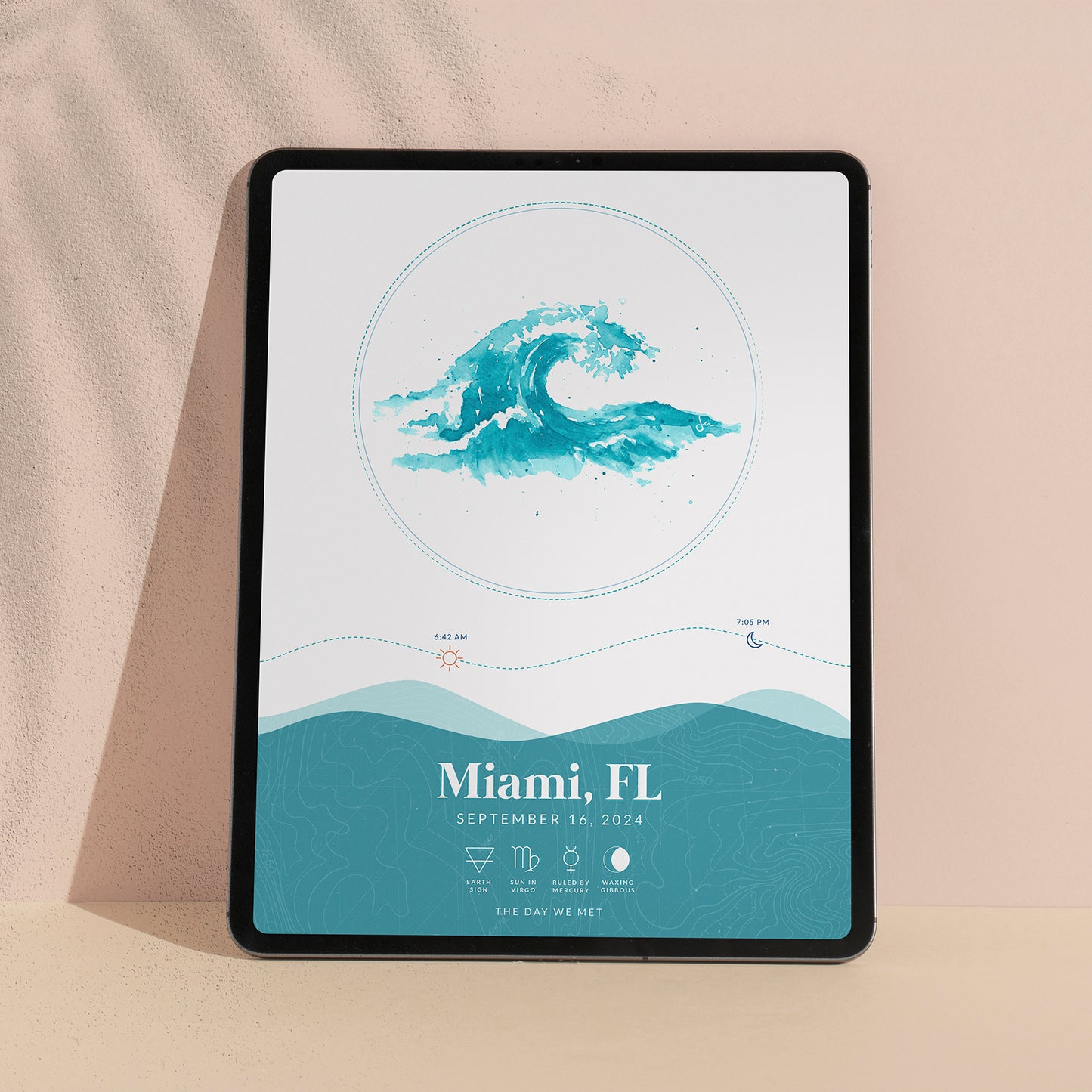 Waves Tide Map (Digital Download)