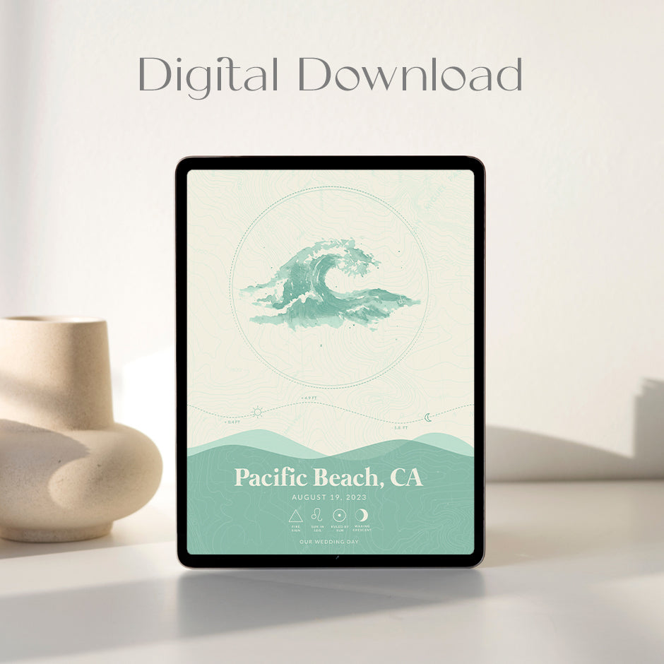 Waves Tide Map (Digital Download)