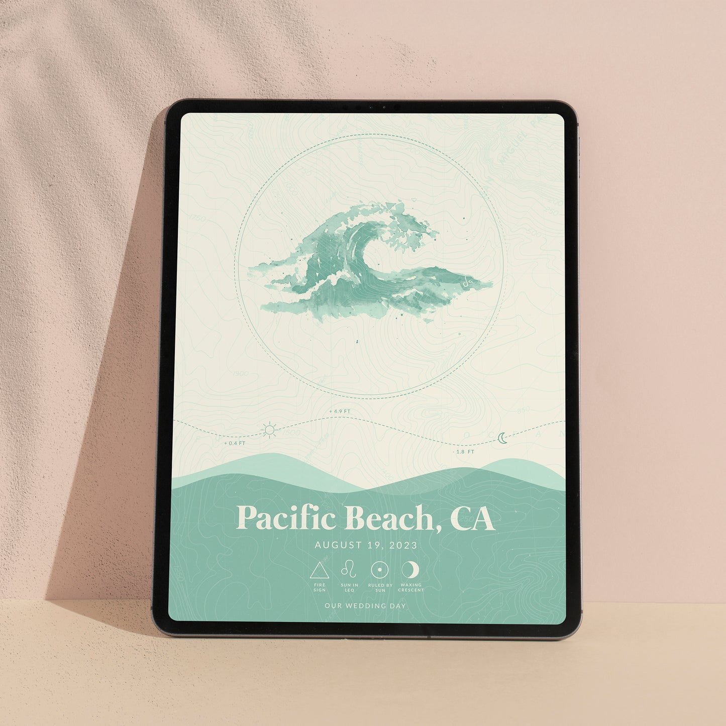 Waves Tide Map (Digital Download)