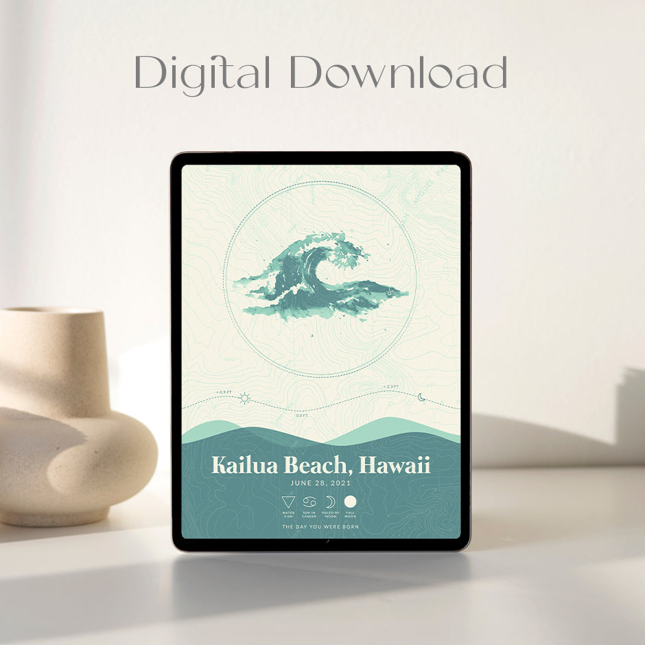 Waves Tide Map (Digital Download)